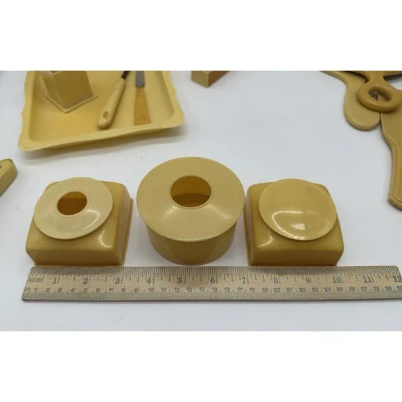 Vintage Celluloid Vanity Set Tray and Brushes Mirrors Perfume - Picture 4 of 16